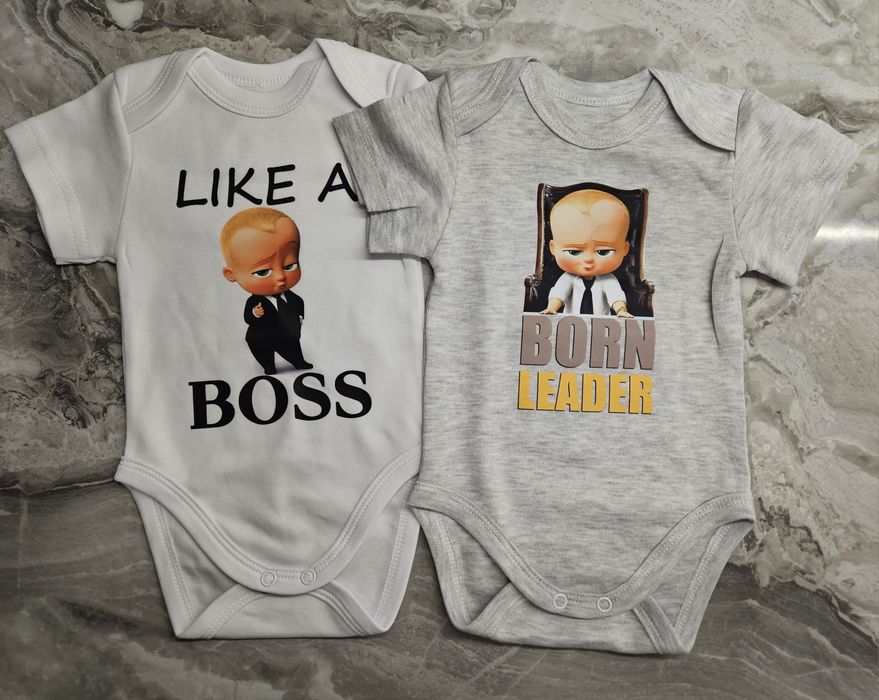 Детский боди с принтом Baby Boss