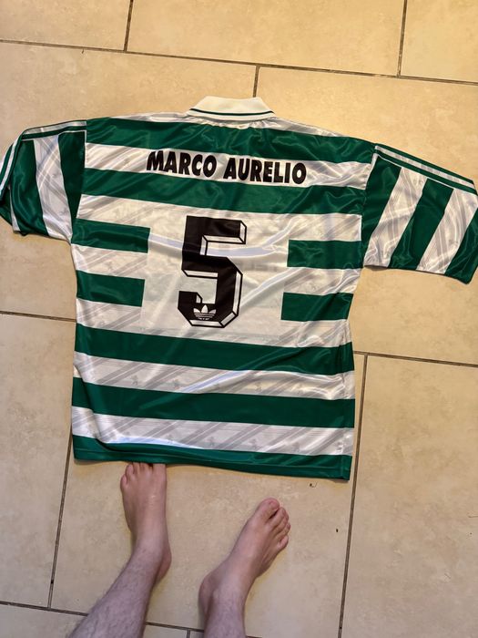 Marco aurelio camisola jogo sporting futebol adidas