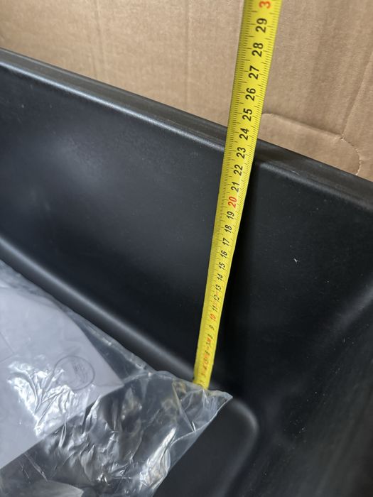 Czarny duży zlew Schock Virtus N100L nero