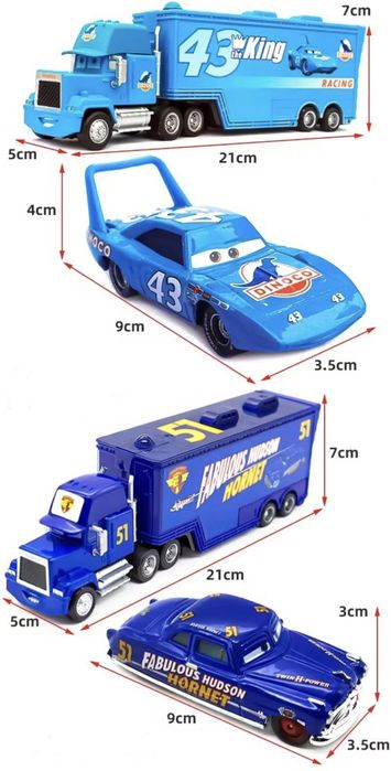 Набір з 2-х машинок з Cars Тачки Трейлер Мак Автовоз Блискавка МакКвін
