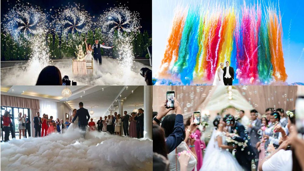 Atrakcje na Eventy (Wiatraki Iskier, Ciężki dym, Kolorowe Wystrzały)