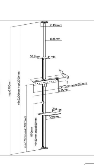 Suporte TV gira 360°