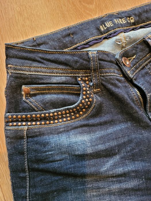 Markowe oryginalne jeansy damskie Blue Fire rozm. 27/30 (36/S) push-up