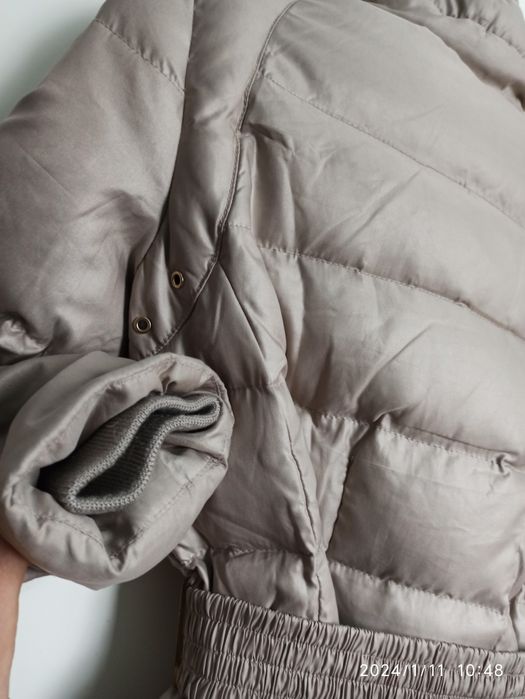 Puchowa (puch naturalny, pierze naturalne) krótka kurtka Zara rozm. S