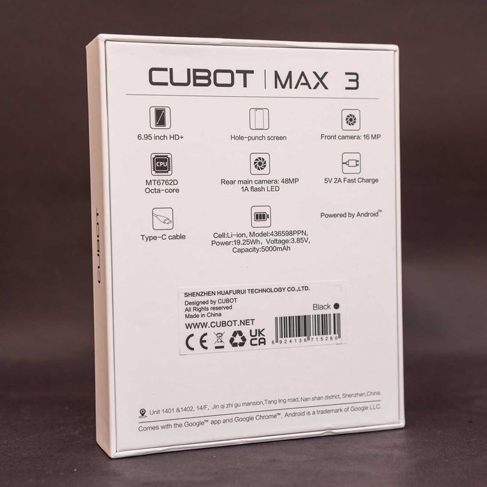 Cubot max 3 4/64 GB Black