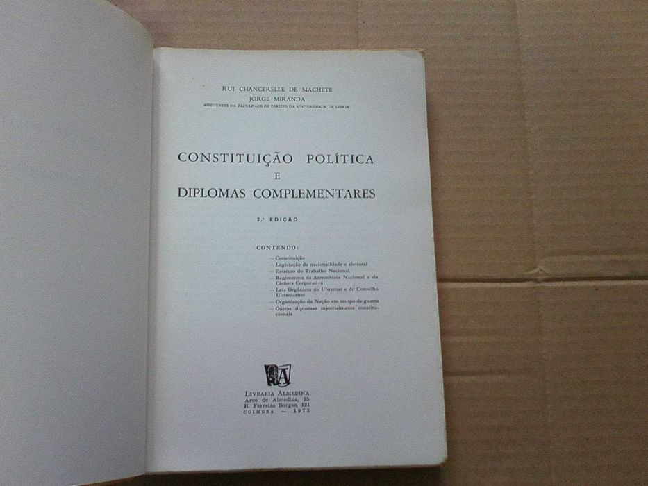Constituição politica e diplomas complementares
