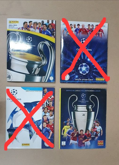 Cadernetas Champions league panini