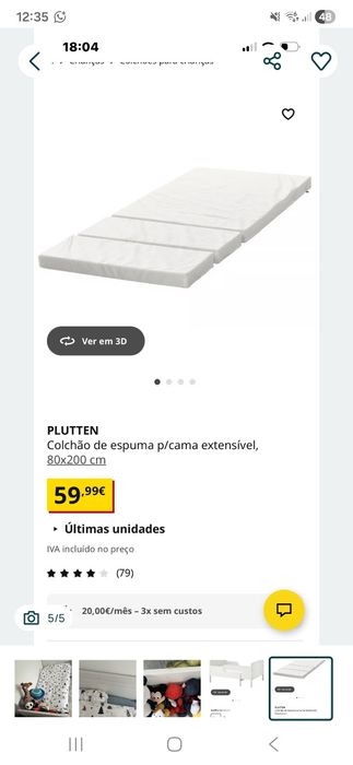 Colchão de espuma ikea