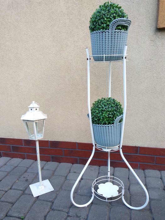 2 piękne sztuczne bukszpany w pięknych koszyczkach