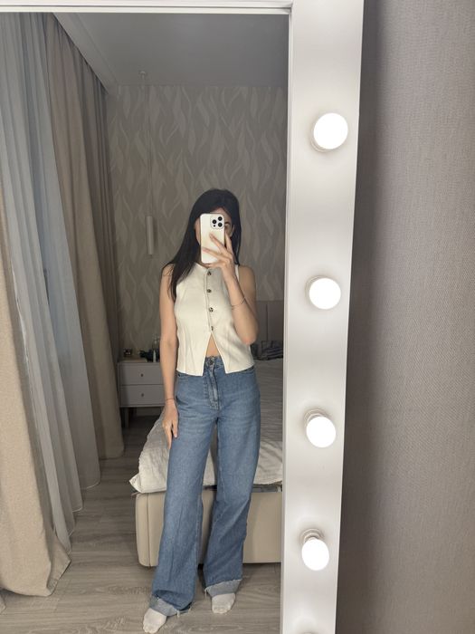 Сині джинси wide leg xs