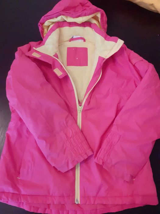 Parka rosa impermeável 10 anos