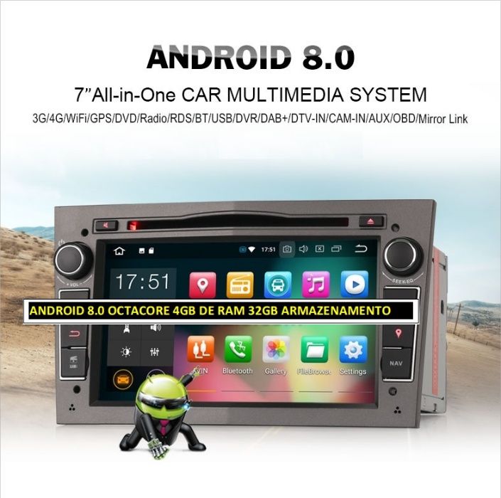 Auto radio Opel Android 14 2 din radio/dvd/cd/usb/sd/gps/