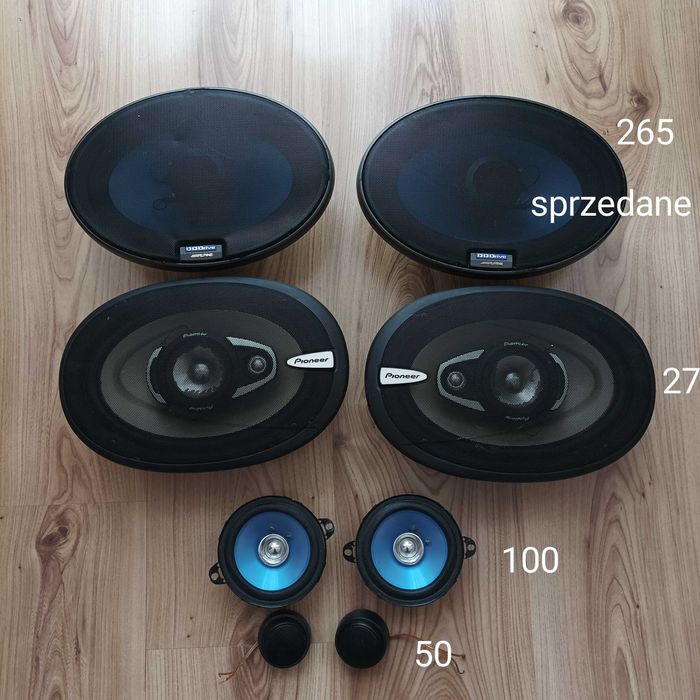 Głośniki samochodowe Pioneer Alpine Kenwood