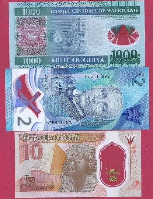 NOTAS  3  Polimero   Mauritania Barbados    e Ejito Novas