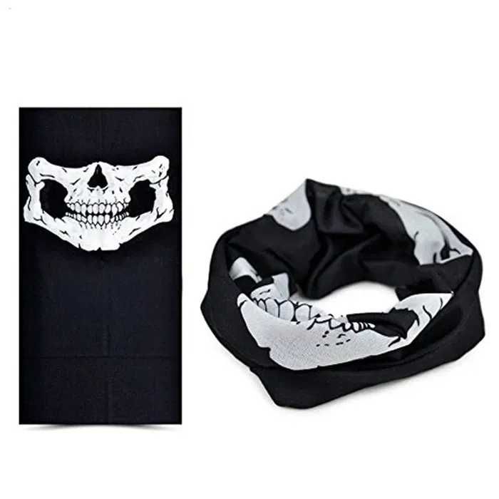 Gola caveira, máscara facial, lenço, balaclava moto