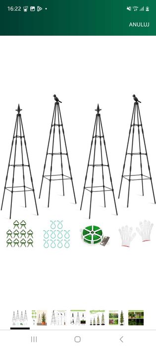 Pergola ogrodowa, wieża ogrodowa 4 szt