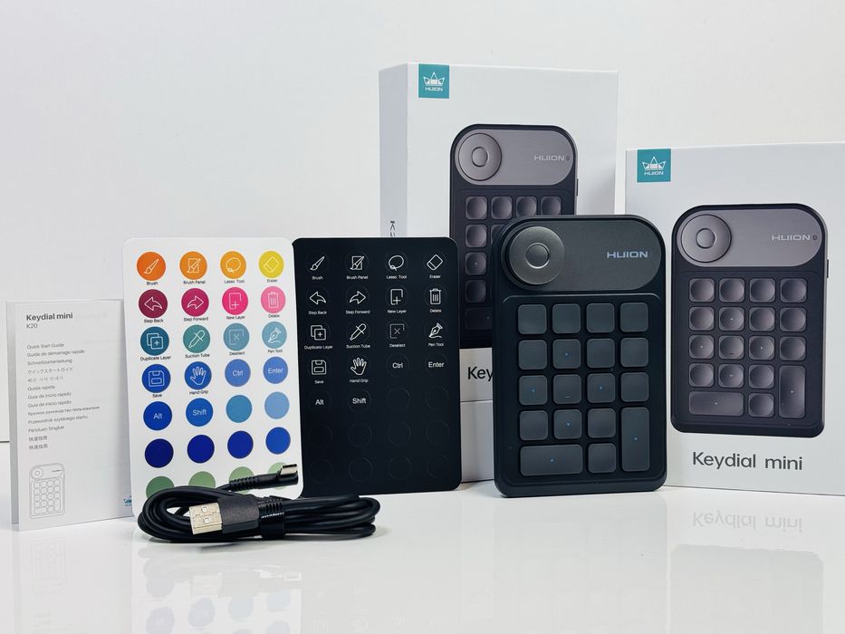 Нова Міні клавіатура Huion Keydial Mini (К20) 18 клавіш із контролером