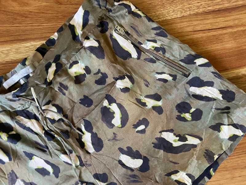 szorty xl 42 40 spodenki pantera animal jedwab silk jakosc