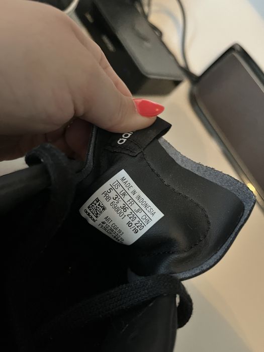 Adidasy sneakersy czarne Adidas 36 oryginalne