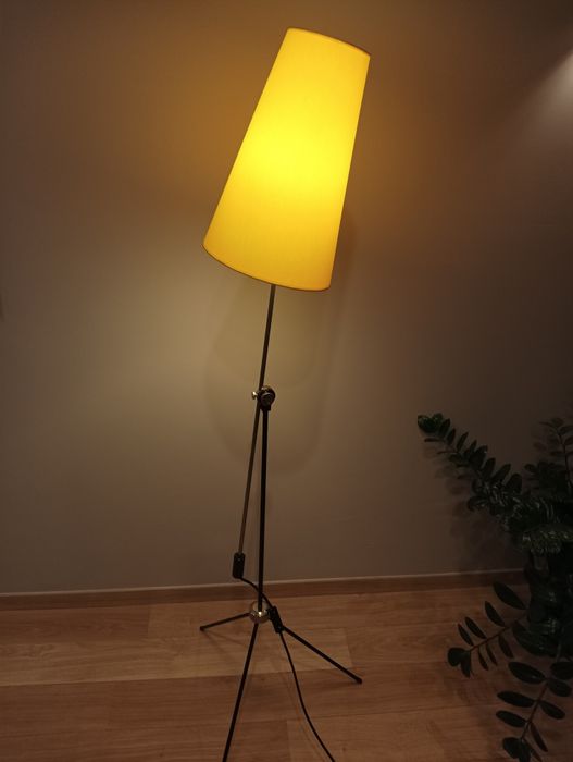 Lampa podłogowa PRL vintage Gałecki po renowacji