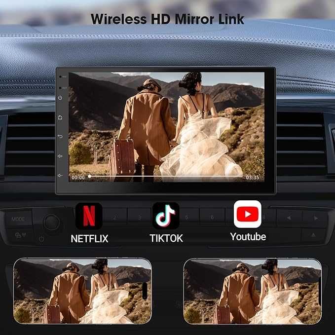 Автомагнітола Haudio 7" 2DIN CarPlay Android Auto GPS BT 5.0