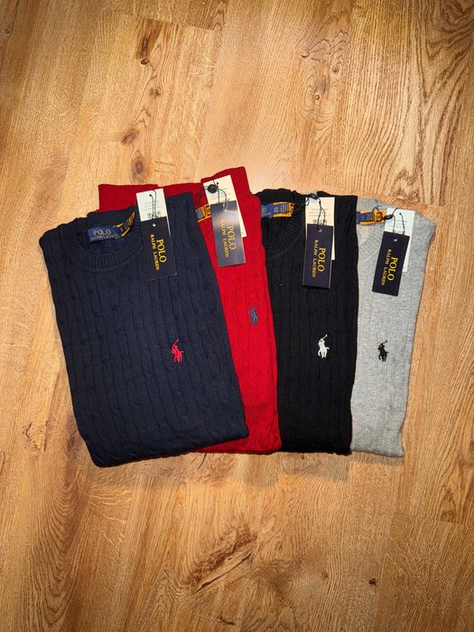 NOWY Sweter Polo Ralph –Czerwony  L - Oraz inne
