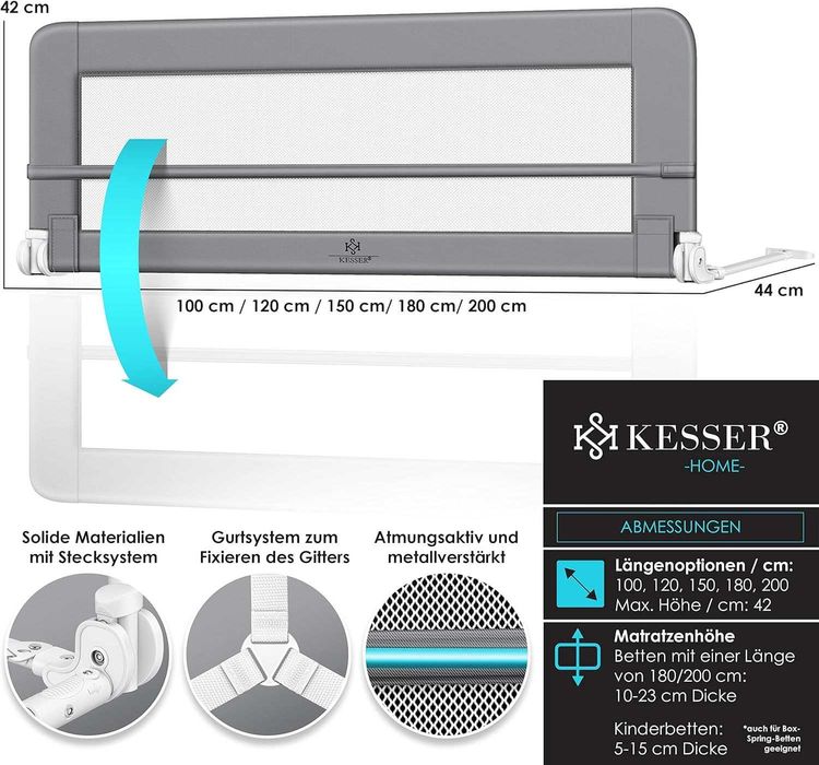 Nowa bramka / barierka zabezpieczająca /150CM/ ochrona / KESSER !4257!