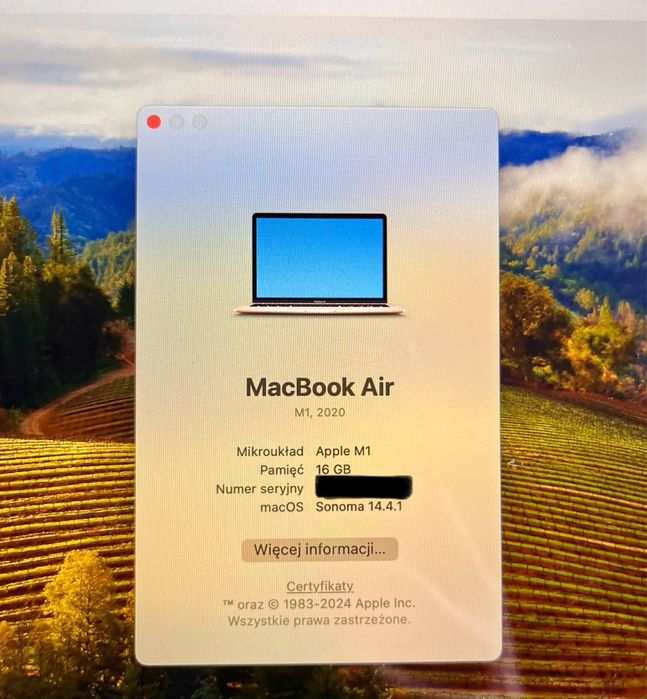 Macbook air m1 16/256gb