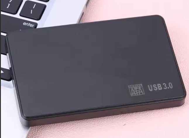 Caixa de disco rígido externo 2.5 " USB 3.o Preta ou Transparente