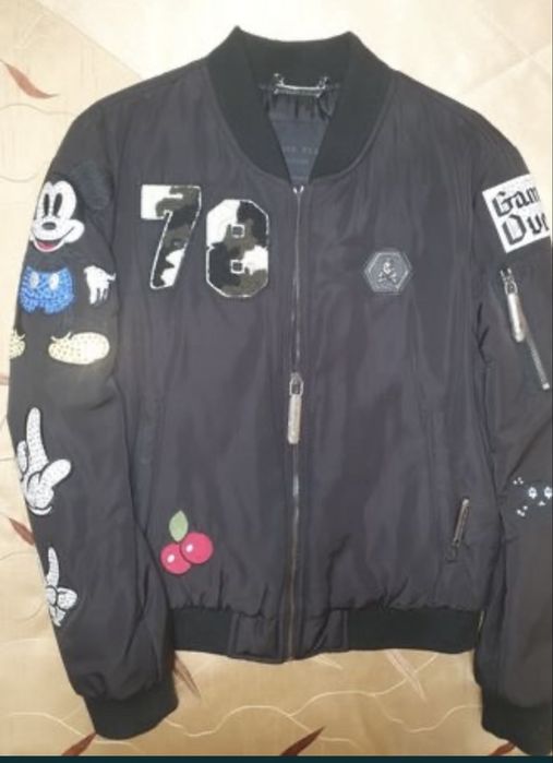 Куртка бомбер philipp plein xs/s  микки маус