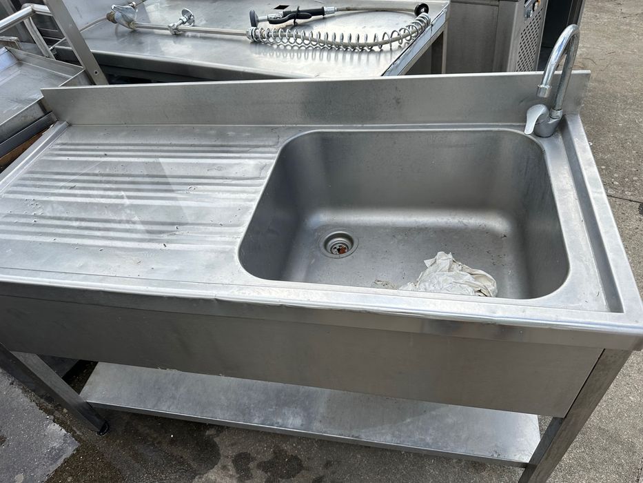 Bancada lava louças  reforçada   em inox