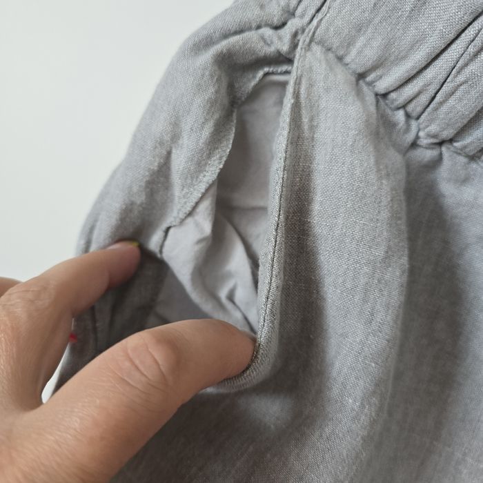 Spodnie mango l 40 linen len bawełna cotton długie materiałowe