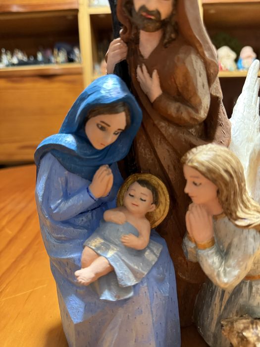 Sagrada família pintada à mão