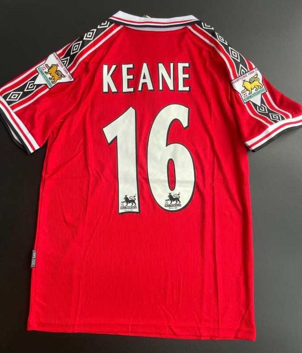 Koszulka piłkarska Manchester United Home Retro 98/99 Umbro, Keane nr 16, roz. L
