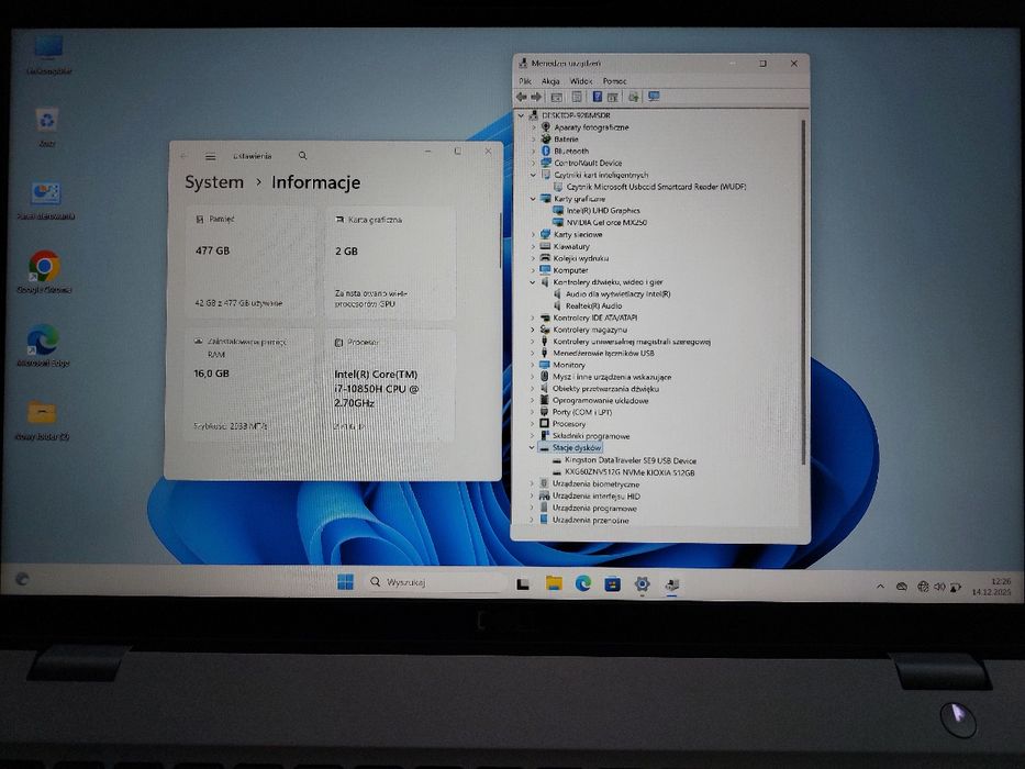 Dell latitude 5511  i7-10850H/16GB/512SSD/FHD/Nvidia MX 250/Bat.Excell