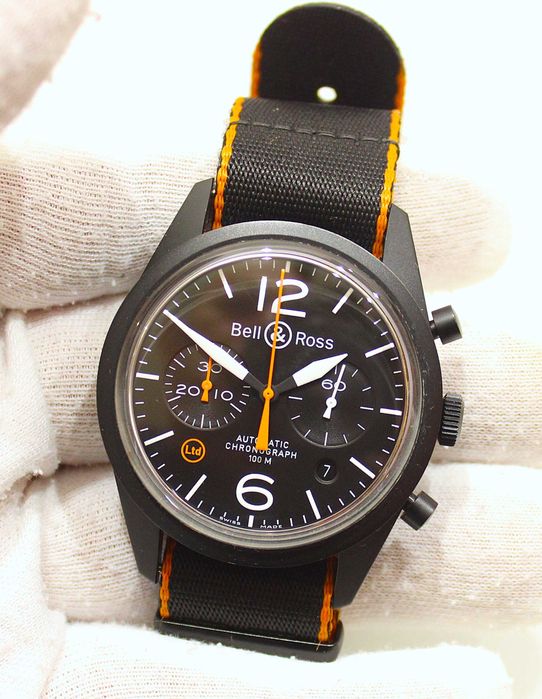 Bell & Ross Orange Aviator Relógio Cronografo série limitada
