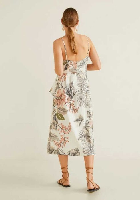 Сарафан Mango  міді  розмір XS льон