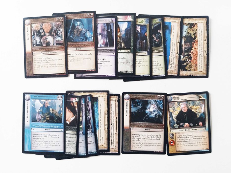 16 cartas TLOTR The Lord of the Rings (O Senhor dos Anéis)