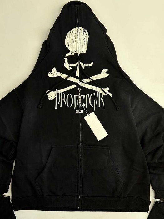 Project Grailz GR Mastermind zip up чорна зіпка зипка фулл худи кофта