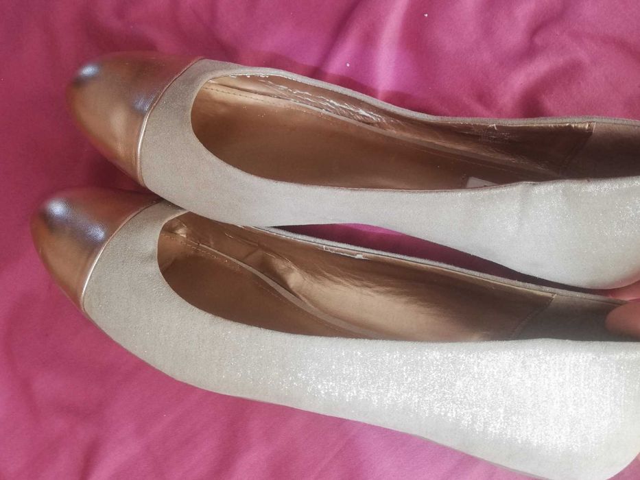 baleriny eleganckie Jenifer Lopez 39 /40 beżowo-złote