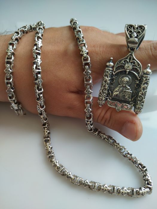 Срібний набір ~100г ланцюжок +ладанка цепочка серебряная+ладанка набор