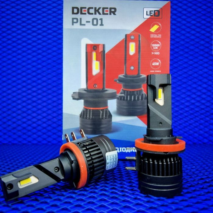 Лед лампи Decker Pl 01 H15 H7 H1 H11 H4 H13 45 W 10000Lm