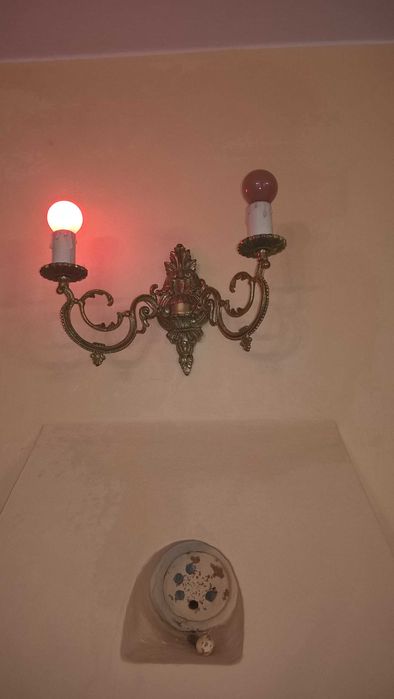 żyrandol mosiężny 2sztuki + 4 kinkiety