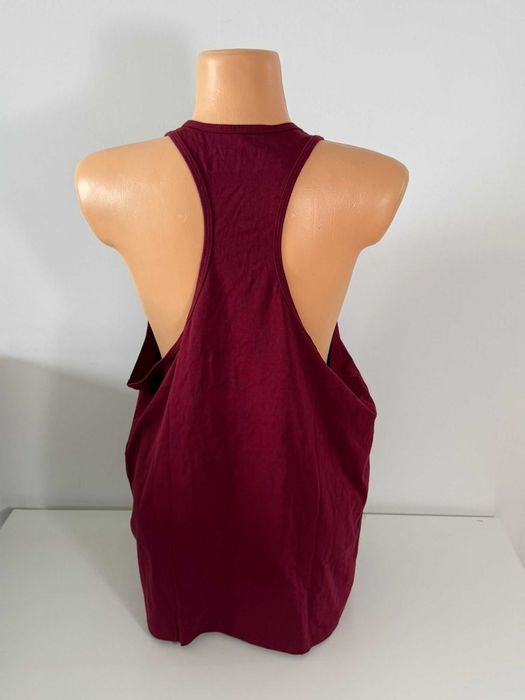 Męski Bawełniany Tank Top na Siłownię – Bordowy XXL