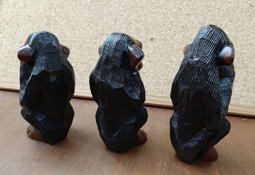 African Art Figures "See, Hear, and Be Silent"64752019277569121