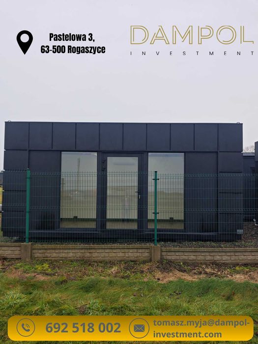 Elegancki pawilon/kontener 6×3 m–czarna płyta nowoczesny wygląd zobacz