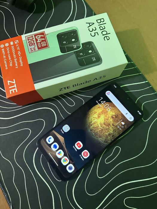 Смартфон ZTE Blade A35 4/64GB (90hz / 8 ядер / 5000 mah батарея)