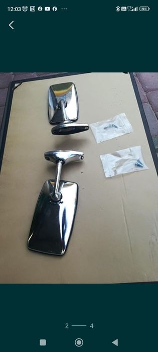 Fiat 126p lusterka chrom nowe 2 sztuki razem