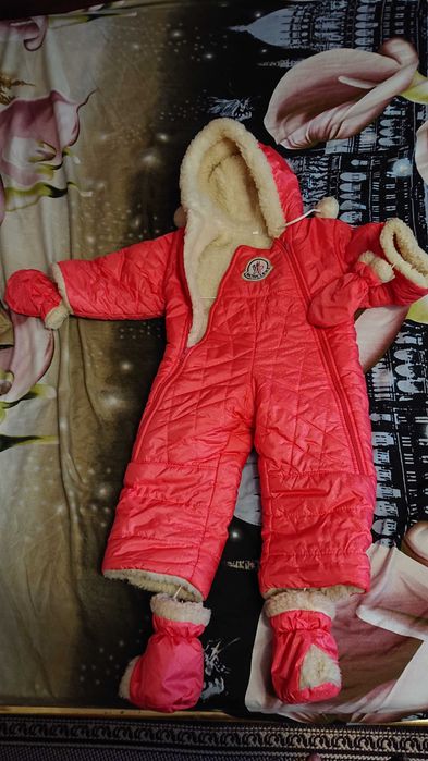 Комбинезон детский зимний Монклер овчина