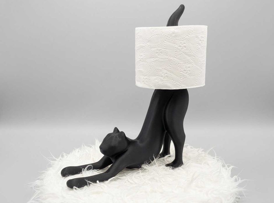 Uchwyt na papier toaletowy - kot!